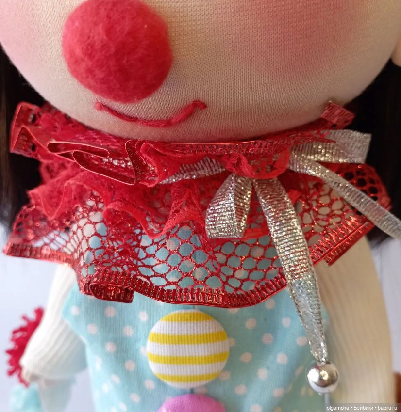 Текстильные куклы. Клоуны Яша и Кнопа (фото 7)