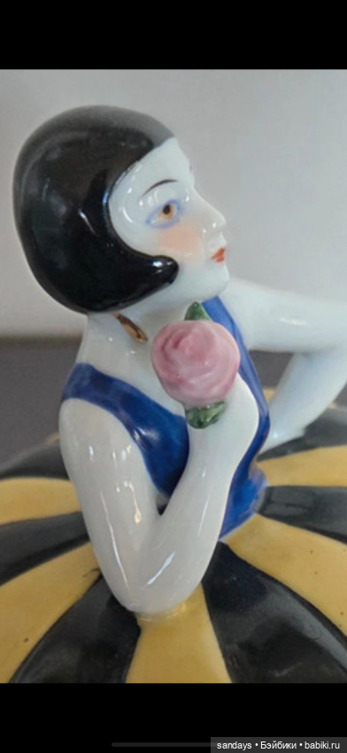 Фарфоровая статуэтка Винтаж Art Deco 1920гг (фото 7)