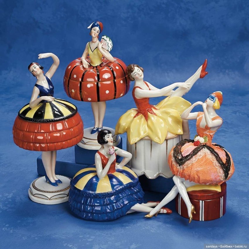 Фарфоровая статуэтка Винтаж Art Deco 1920гг (фото 8)