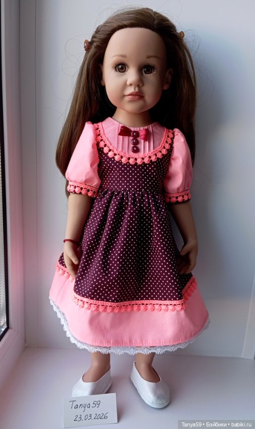 Платье для кукол Готц, Цвергназе 48-50 (фото 4)