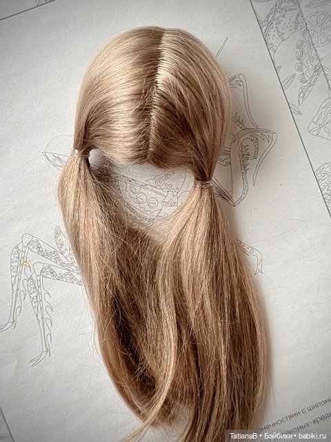 Парик для кукол с объемом головы 15,5 - 16 см (фото 3)