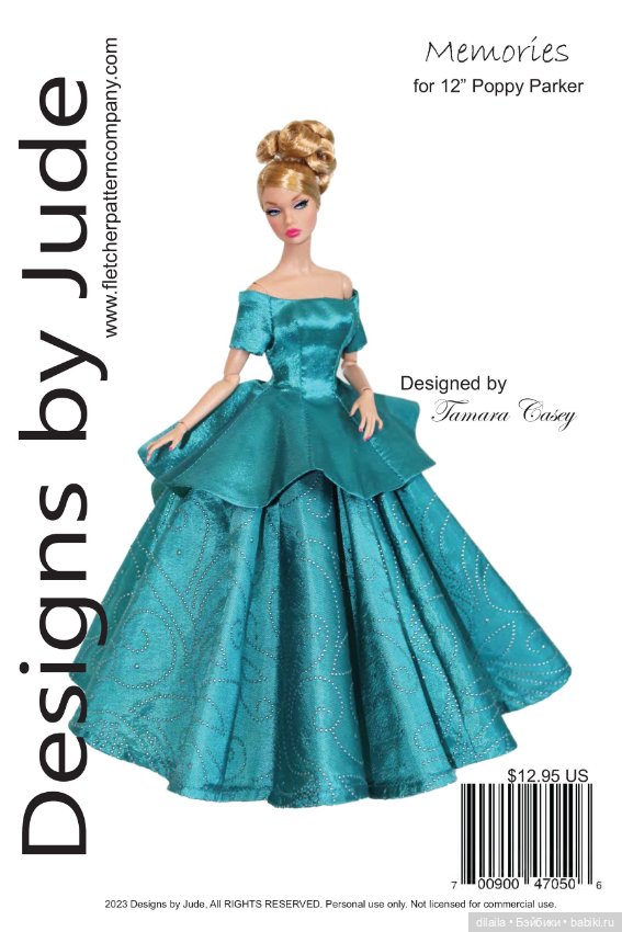 Выкройки для кукол в формате PDF в натуральную величину / одежда для Poppy Parker Поппи Паркер (фото 7)