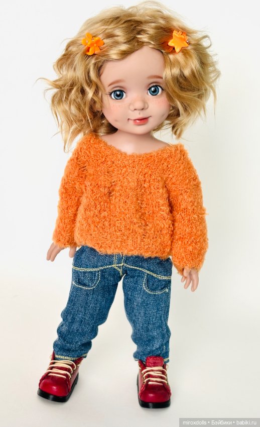 Блондиночка Катя, авторская шарнирная кукла из полиуретана (фото 6)