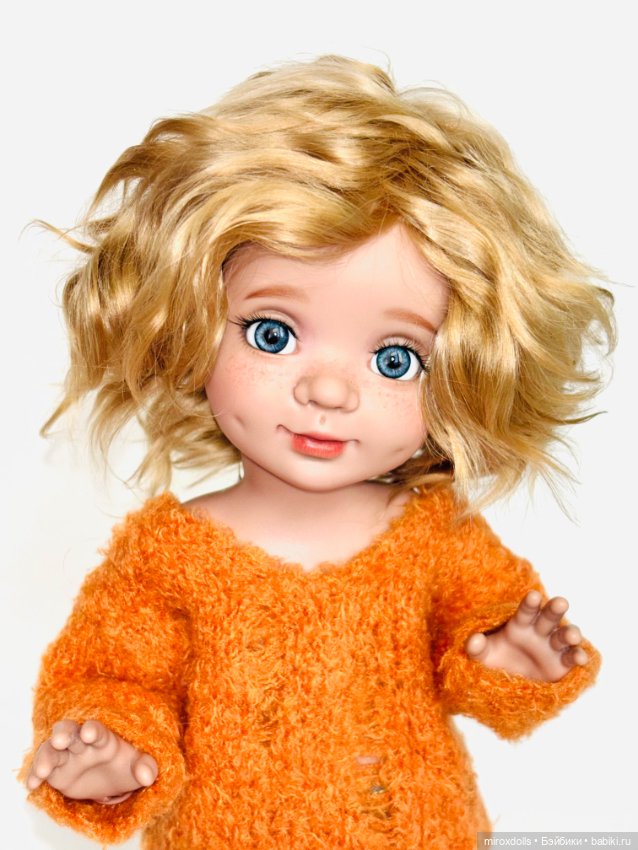 Блондиночка Катя, авторская шарнирная кукла из полиуретана (фото 4)