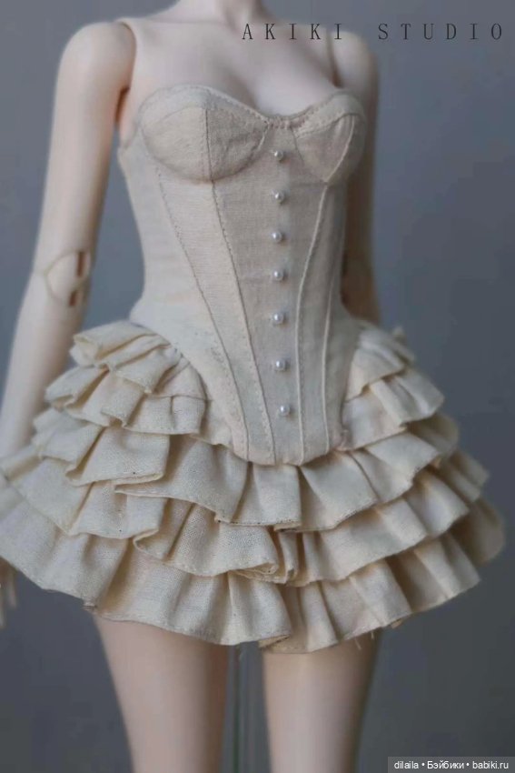 Выкройка PDF для куклы 1/4 bjd + пошаговый МК с фотоинструкциями / два корсета, юбка, платье (фото 3)