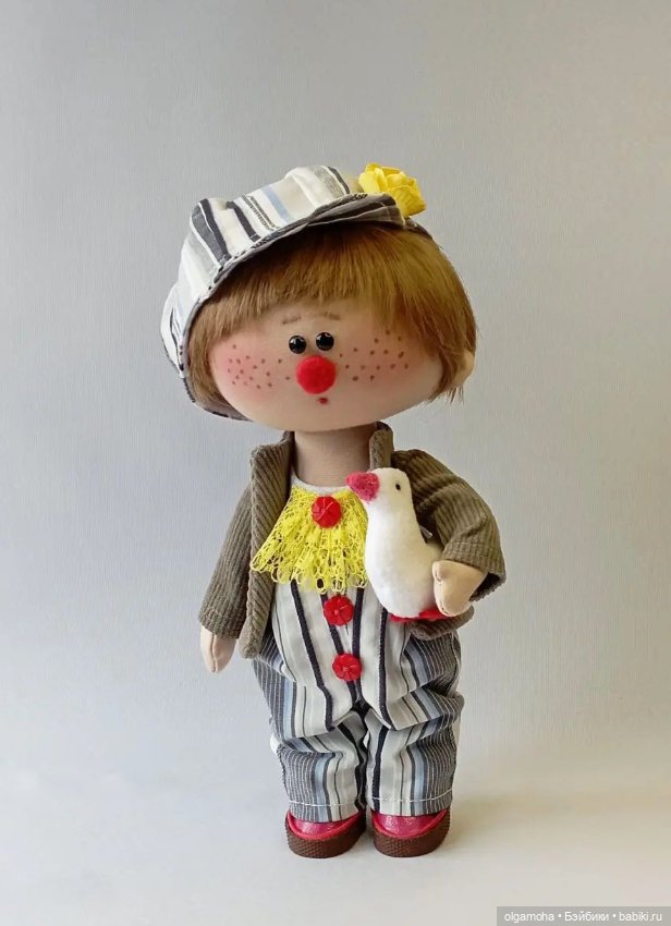 Текстильные куклы. Клоуны Яша и Кнопа