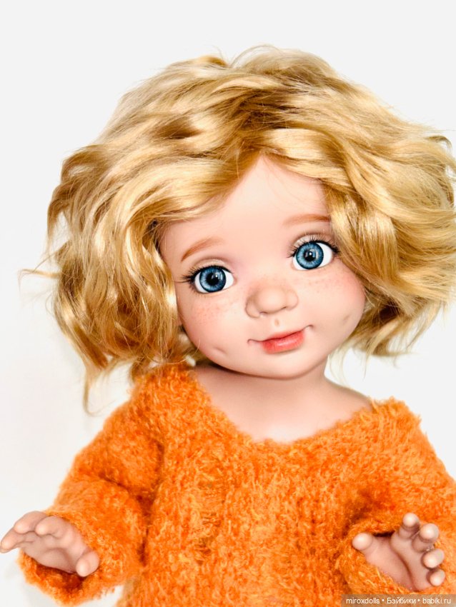 Блондиночка Катя, авторская шарнирная кукла из полиуретана (фото 2)