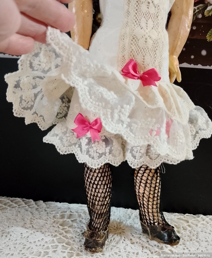 Комплект нижнего белья для антикварных кукол и реплик 40-45см (фото 10)