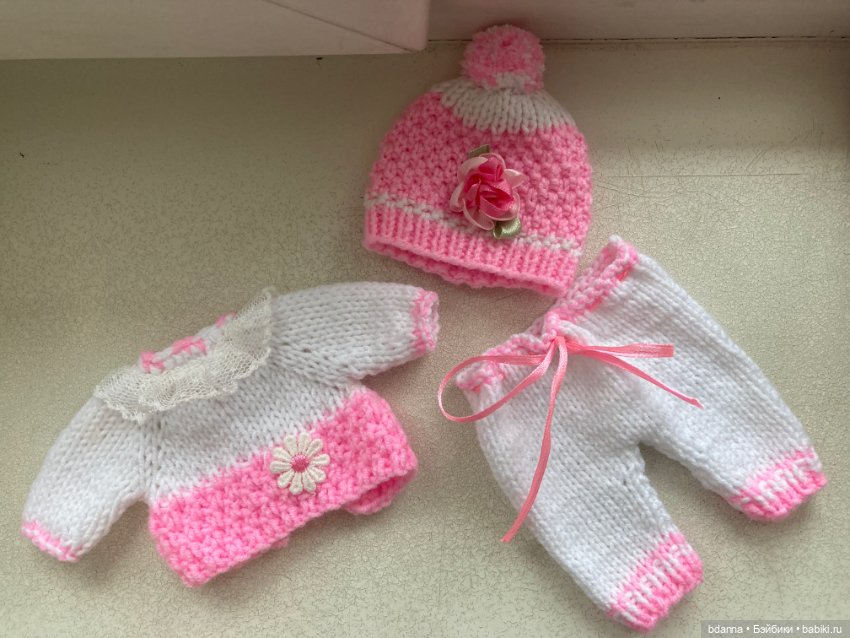 Вязанные комплекты на пупсят (фото 6)