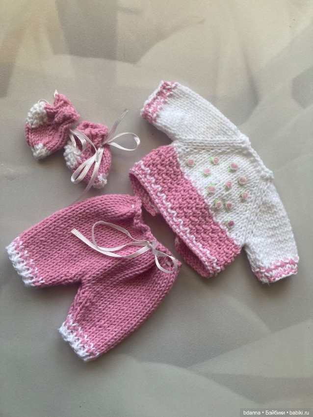 Вязанные комплекты на пупсят (фото 3)