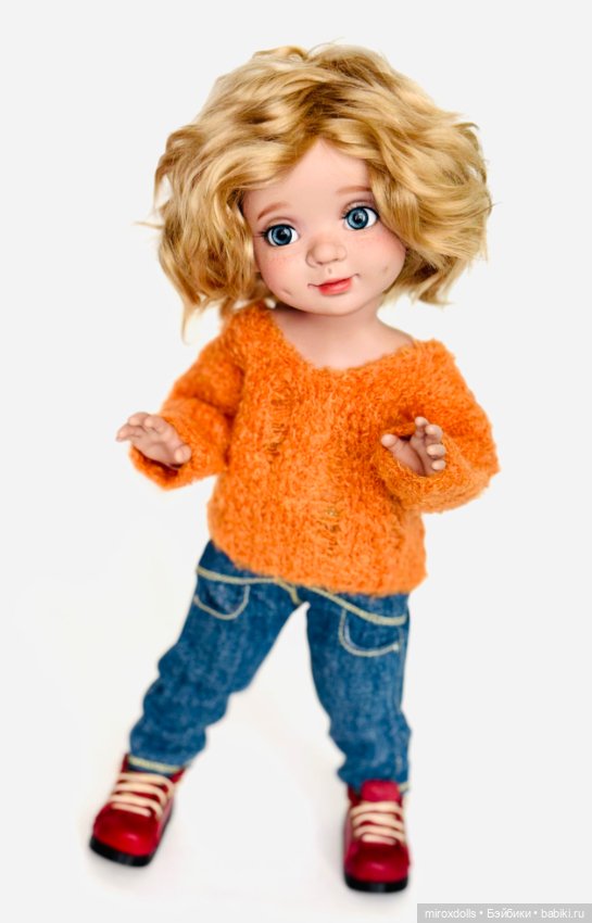 Блондиночка Катя, авторская шарнирная кукла из полиуретана (фото 3)