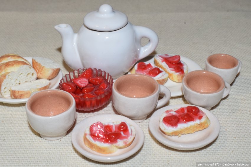 Клубничный джем и творожный сыр (фото 3)