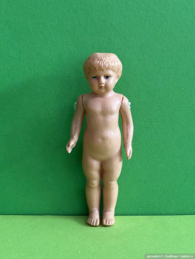 Редкая довоенная целлулоидная кукла Schildkrot, высота 11 см