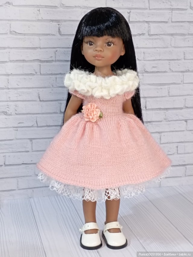Платье, подьюбник для кукол Паола Рейна 32-34 см