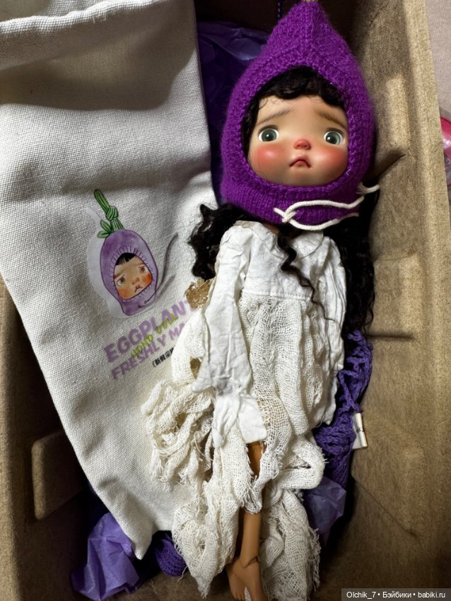 Кукла баклажан Eggplant — Шарнирные куклы (не BJD) (фото 6)