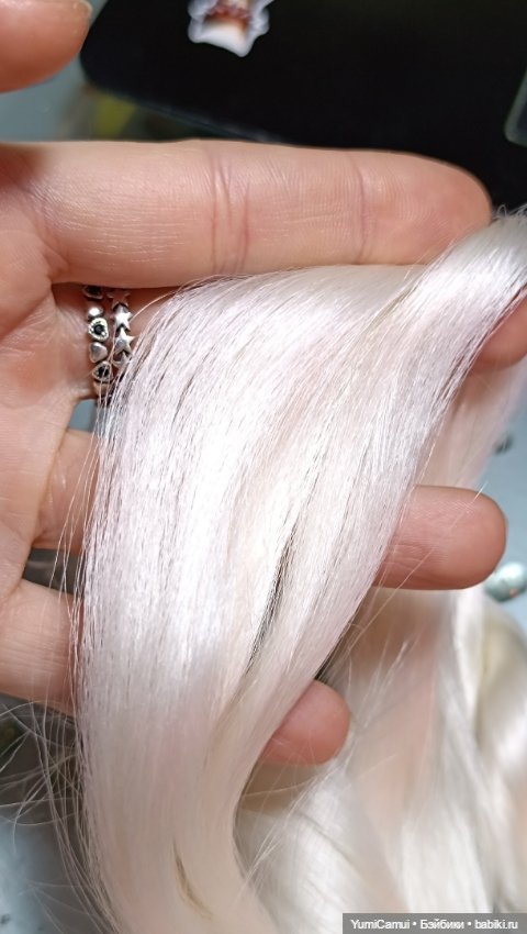 Натуральный шёлк для кукольных волос/париков