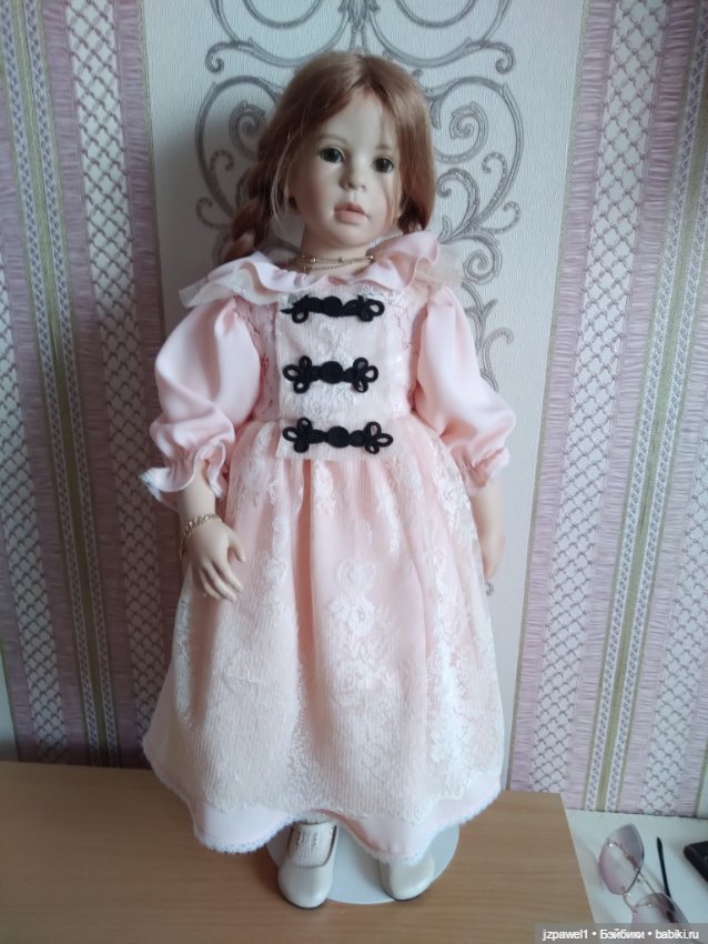 Платье в стиле ретро для кукол 60-70см (фото 2)