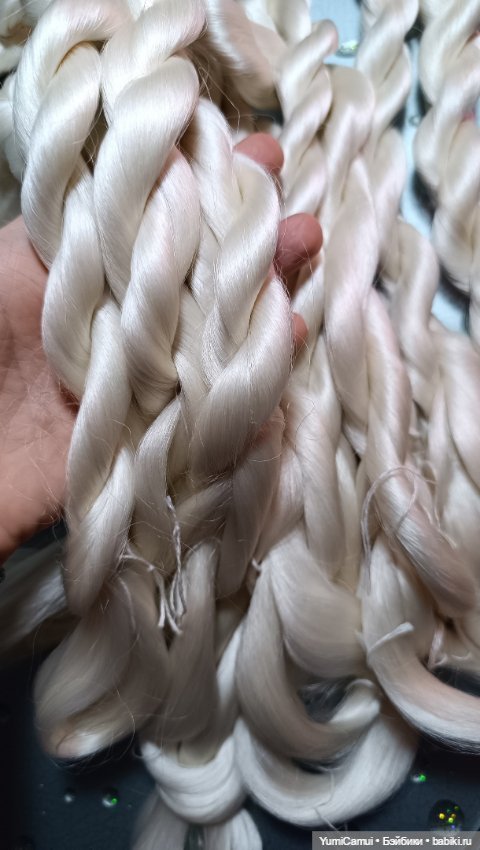 Натуральный шёлк для кукольных волос/париков (фото 5)