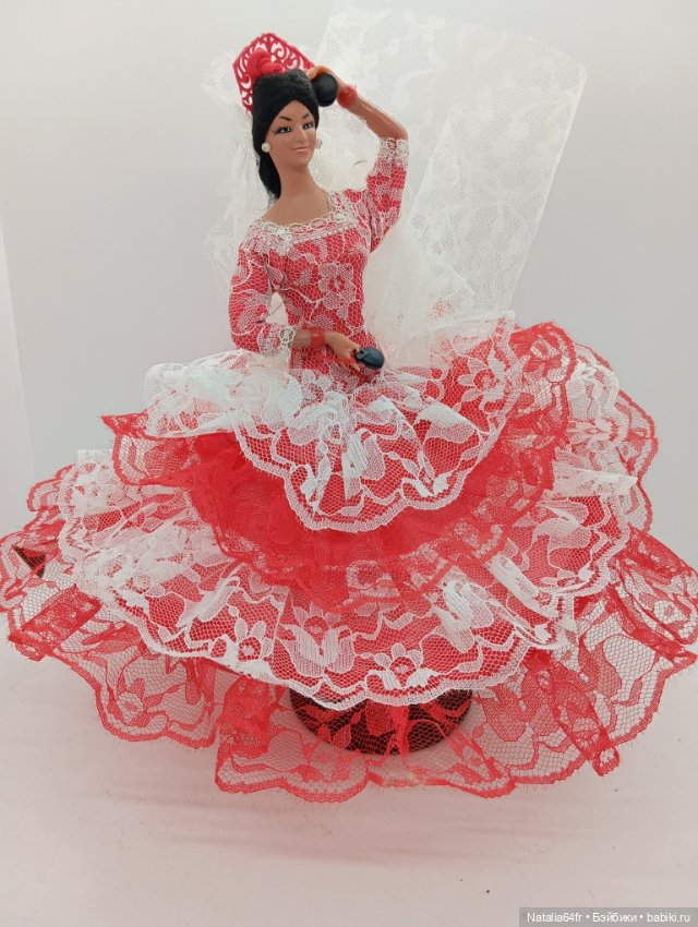 Винтажная кукла . Испания. Танцовщица фламенко