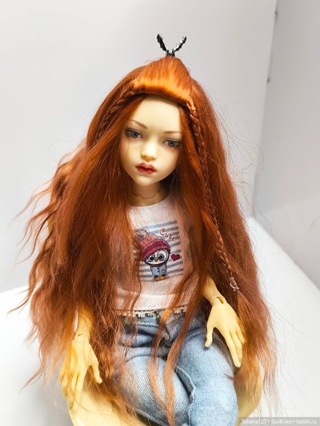 Парик из натуральных локонов козы . ОГ - 12см (фото 4)