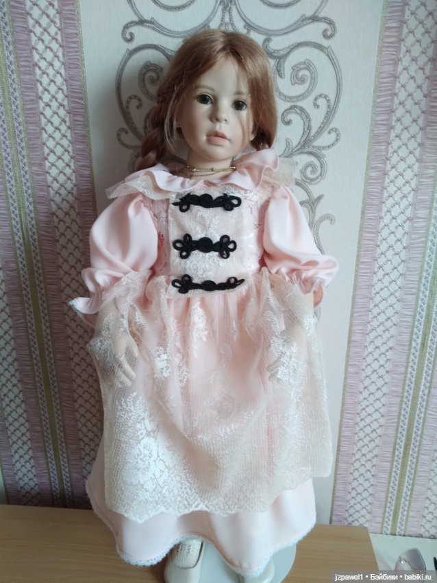 Платье в стиле ретро для кукол 60-70см (фото 3)