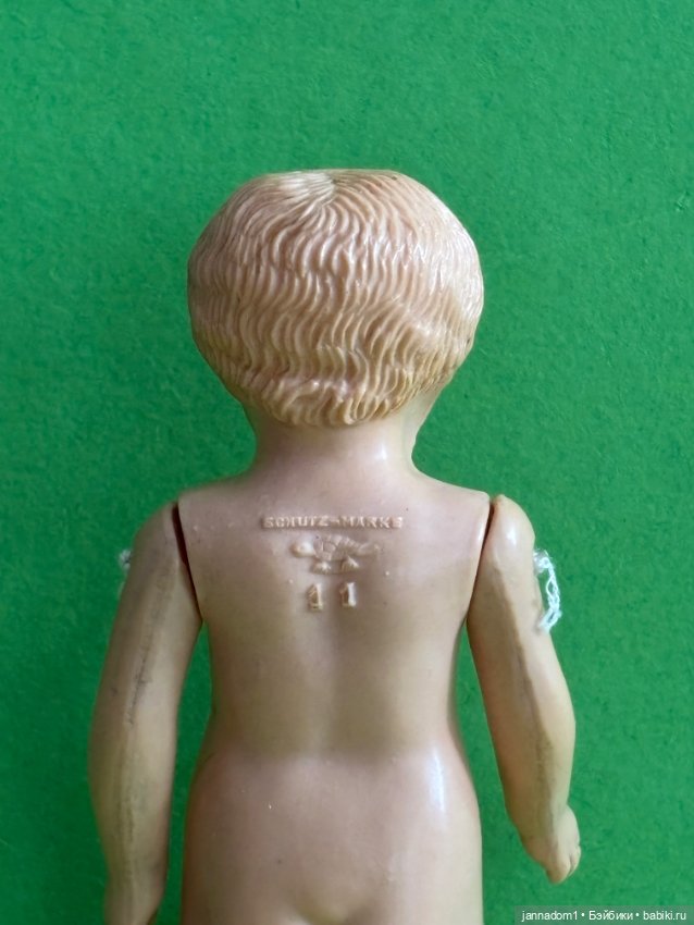 Редкая довоенная целлулоидная кукла Schildkrot, высота 11 см (фото 4)