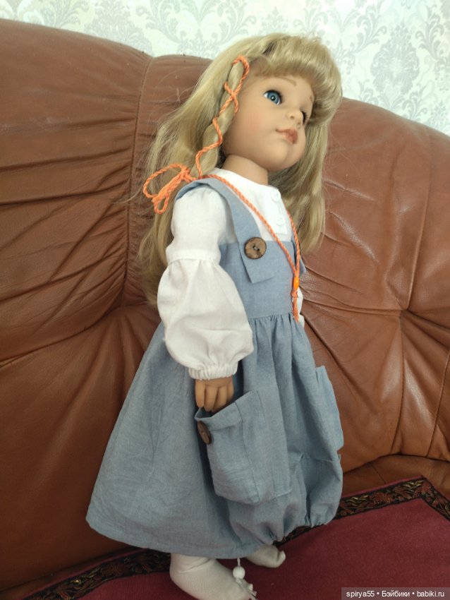 Скидка! Наряд из вареного хлопка в стиле бохо для куклы Готц и Цвергназе (фото 3)