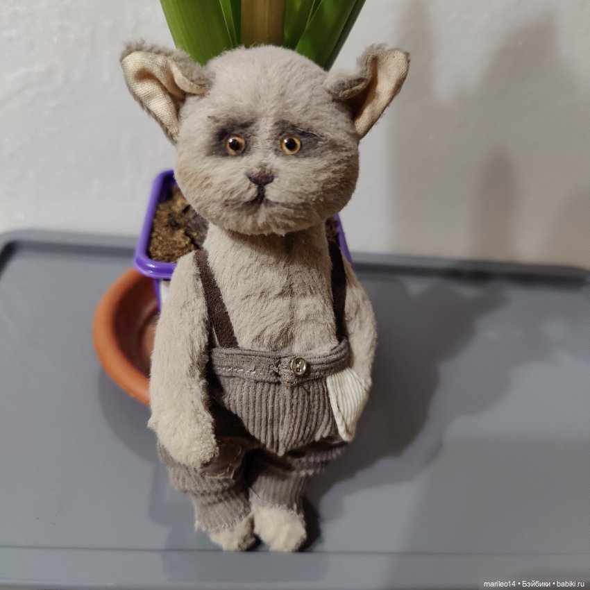 Авторская игрушка Котик Васенька (фото 4)