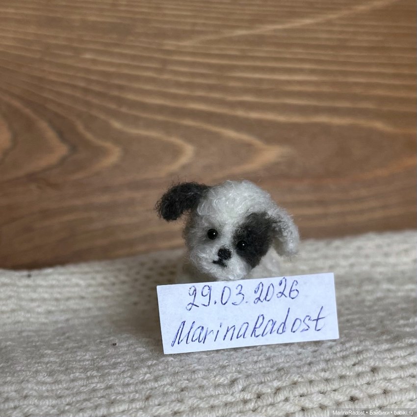 Собачка с пятнышком. Друг для куклы (фото 3)