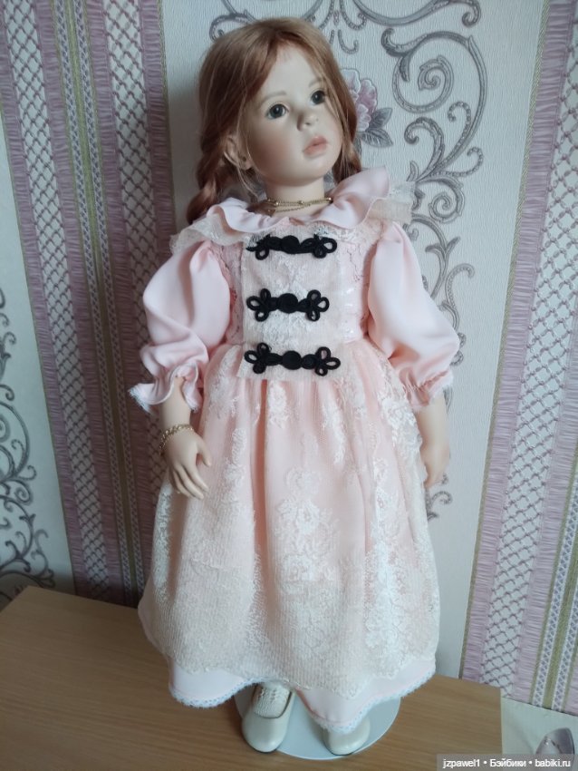Платье в стиле ретро для кукол 60-70см