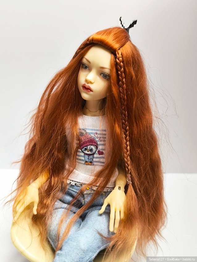 Парик из натуральных локонов козы . ОГ - 12см (фото 5)