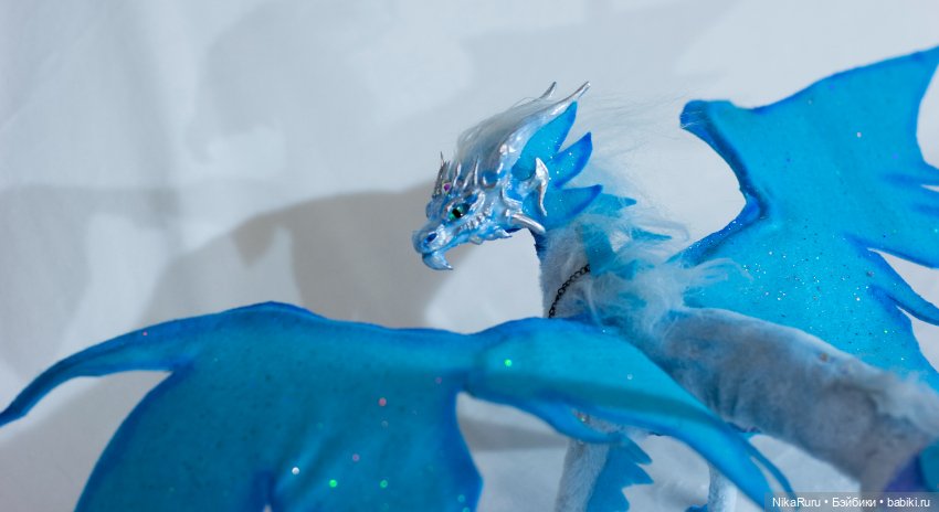Дракон для Барби в смешанной технике, подвижный, знак зодиака Рыбы (фото 5)