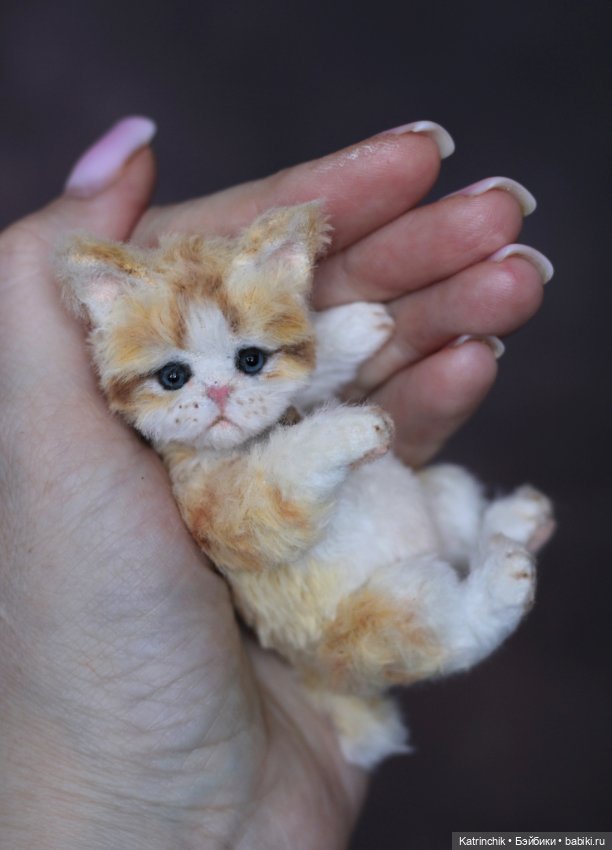 Котенок тедди 9,5 см — Авторские игрушки (фото 3)