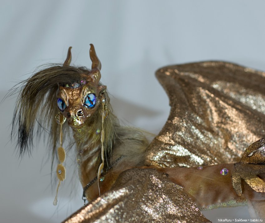 Дракон для Барби в смешанной технике, подвижный, знак зодиака Дева (фото 8)