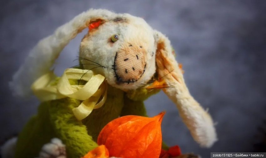 Зайка тедди ручная работа (фото 7)