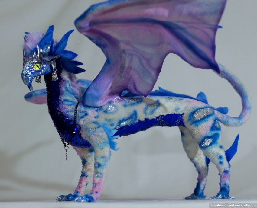 Дракон для Барби в смешанной технике, подвижный, знак зодиака Весы (фото 3)