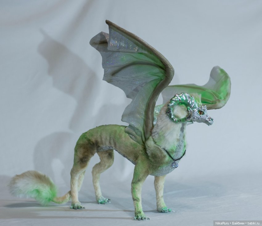 Дракон для Барби в смешанной технике, подвижный, знак зодиака Овен (фото 3)