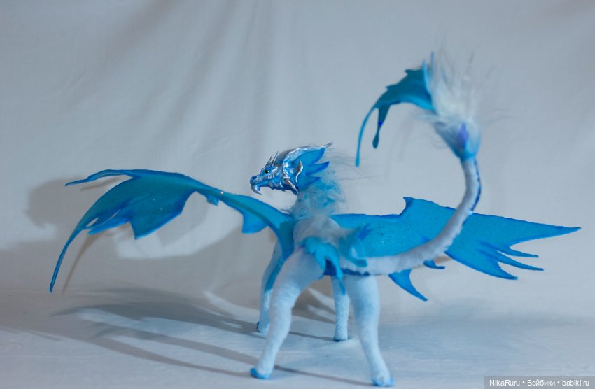 Дракон для Барби в смешанной технике, подвижный, знак зодиака Рыбы (фото 4)