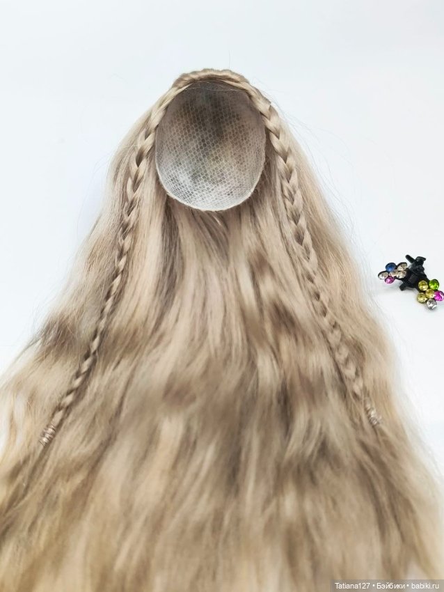 Парик из натуральных локонов козы . ОГ - 10,5см (фото 6)