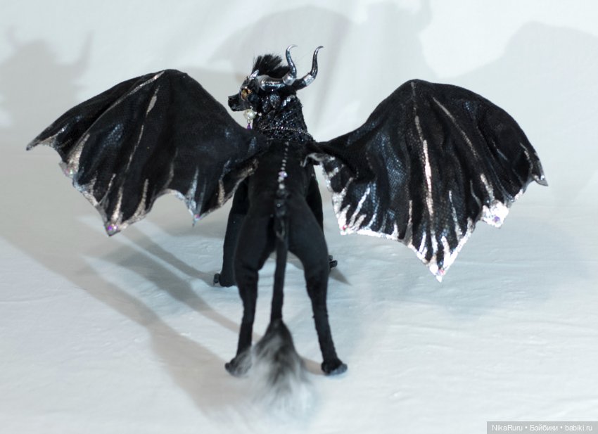 Дракон для Барби в смешанной технике, подвижный, знак зодиака Телец (фото 2)