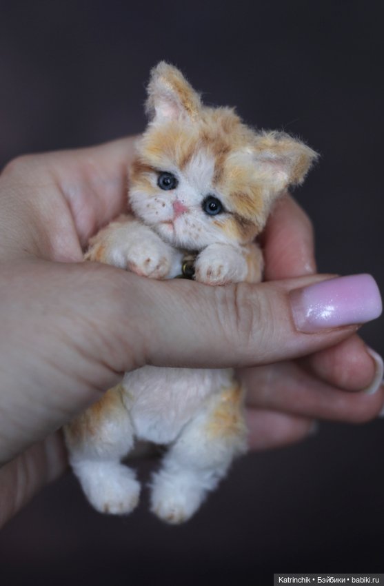 Котенок тедди 9,5 см — Авторские игрушки (фото 2)
