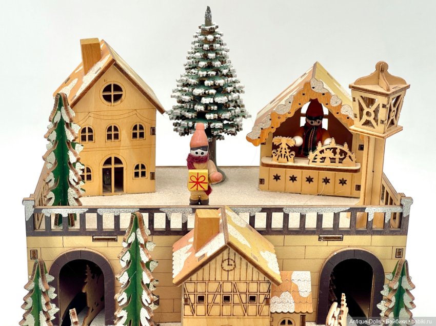 Винтажная музыкальная шкатулка-карусель Erzgebirge (фото 2)