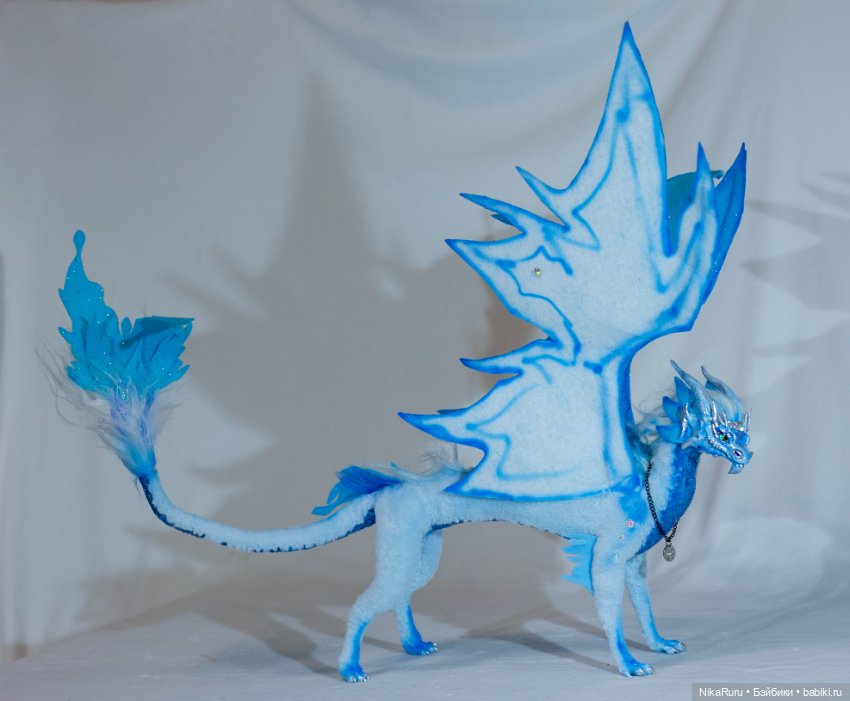 Дракон для Барби в смешанной технике, подвижный, знак зодиака Рыбы (фото 10)