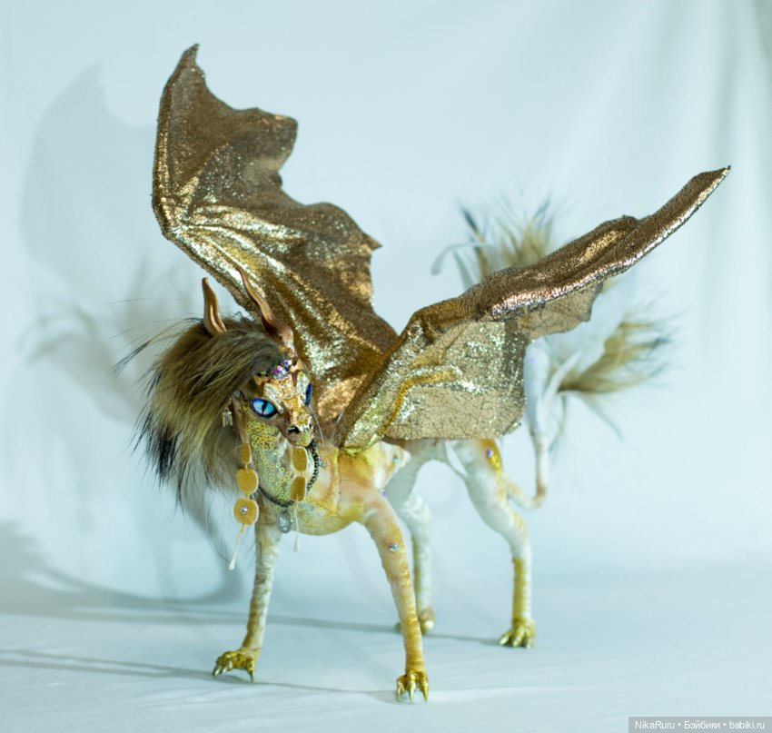 Дракон для Барби в смешанной технике, подвижный, знак зодиака Дева (фото 5)