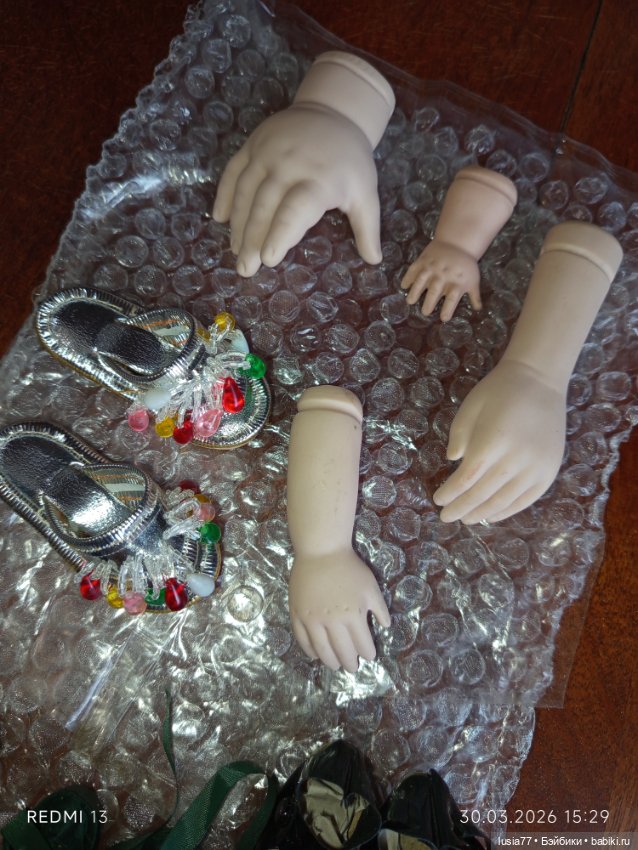 Лот обувь и фарфоровые ручки для кукол, из Германии и США (фото 3)