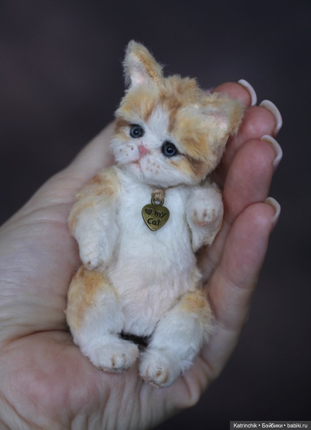 Котенок тедди 9,5 см — Авторские игрушки (фото 4)