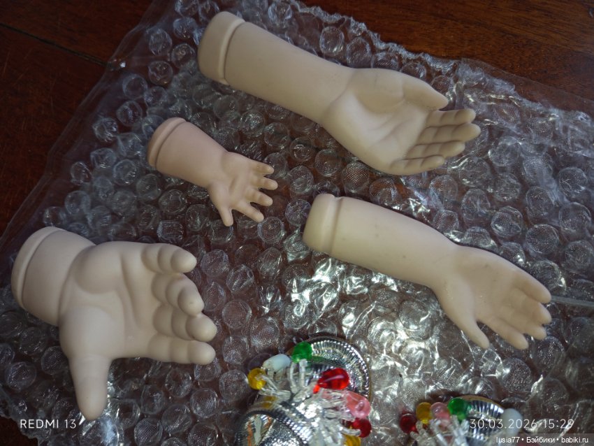 Лот обувь и фарфоровые ручки для кукол, из Германии и США (фото 7)