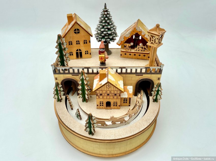 Винтажная музыкальная шкатулка-карусель Erzgebirge (фото 9)