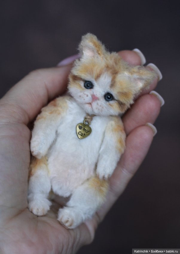 Котенок тедди 9,5 см — Авторские игрушки (фото 8)
