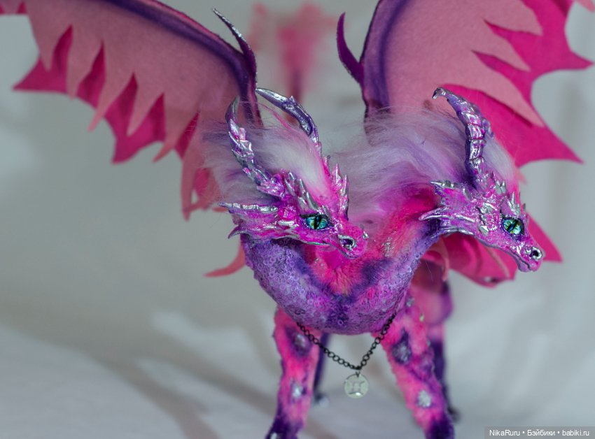 Дракон для Барби в смешанной технике, подвижный, знак зодиака Близнецы (фото 7)